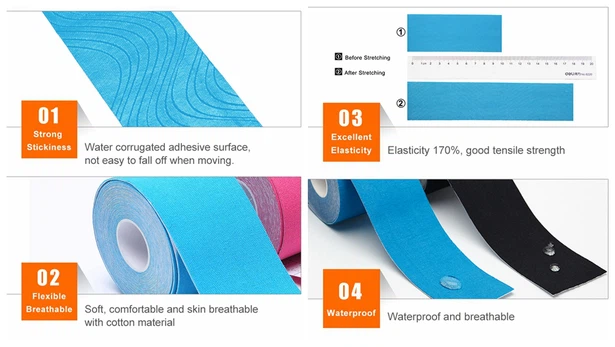 detail of kinesiology tape detail of kinesiology tape